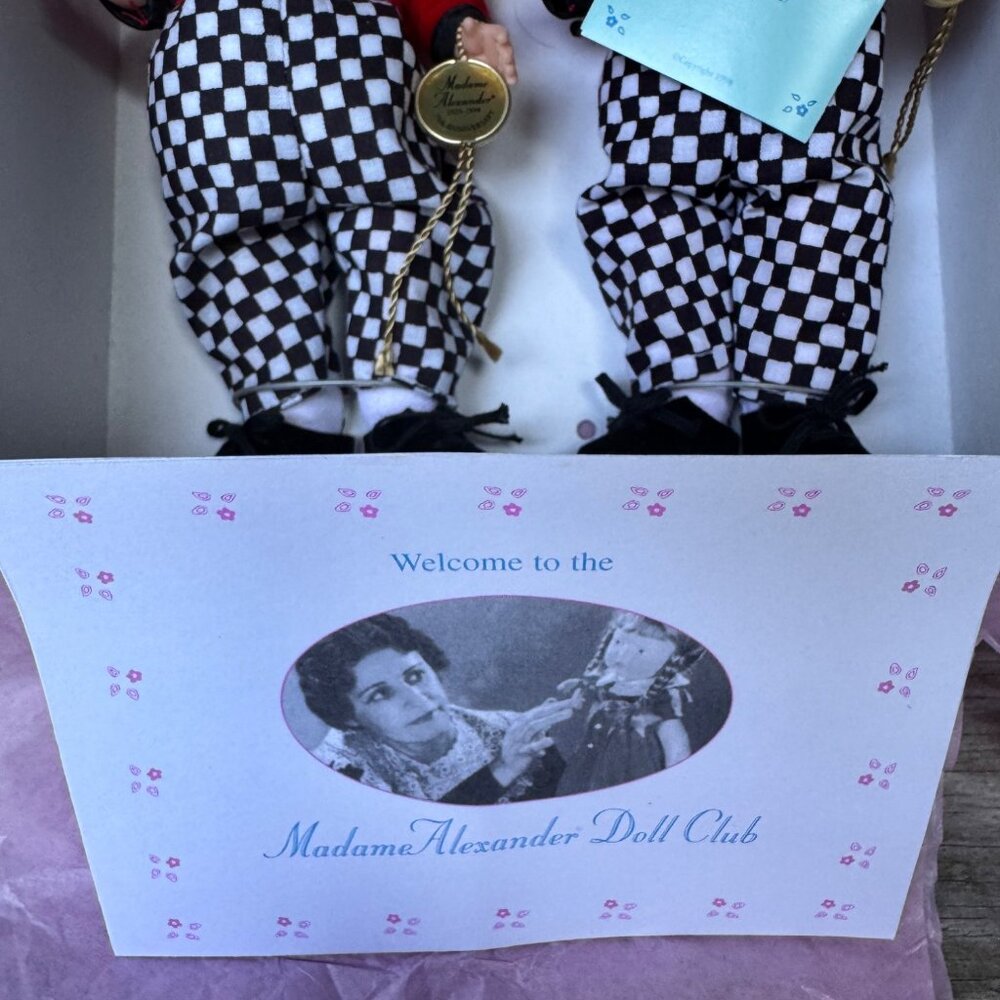 Madame Alexander Tweedle Dum Tweedle Dee Set 13280 Alice Wonderland 8in MIB Tags - Picture 2 of 9